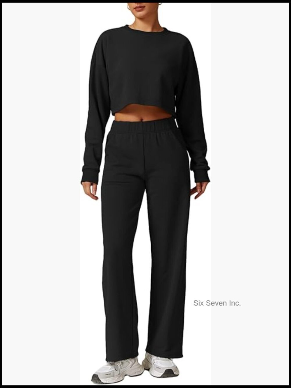 2 Piece Sweatshirt & Straight Leg Pants Lounge Set Tracksuit